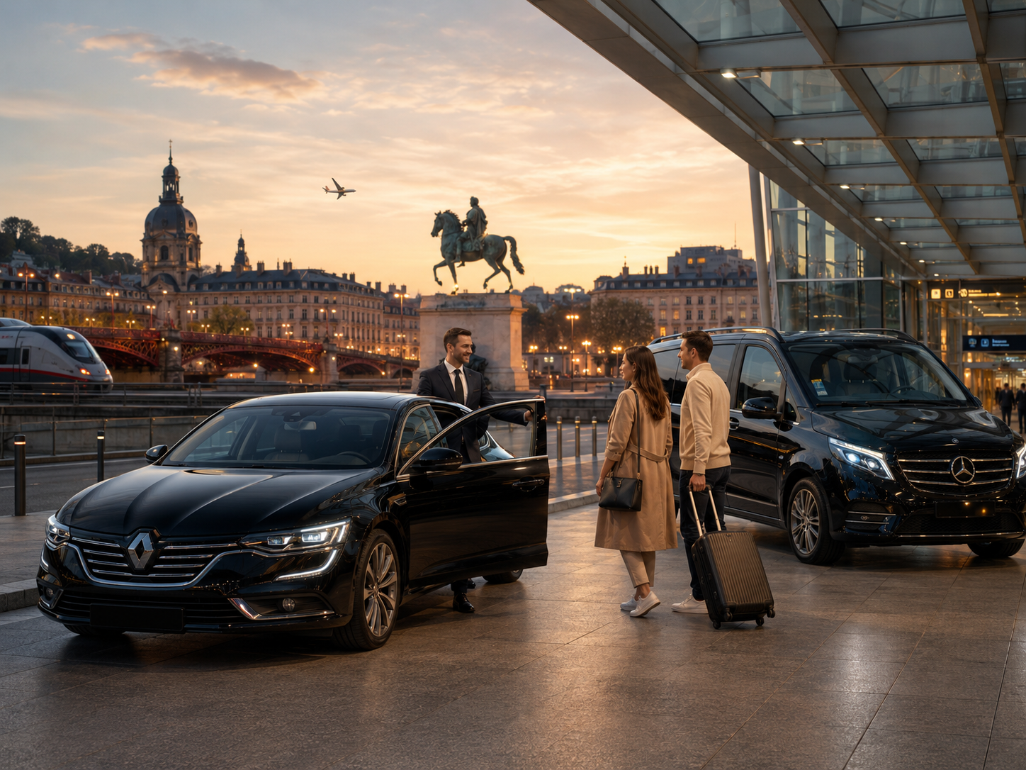 Terminal aéroportuaire pour transfert taxi Lyon Saint-Exupéry rapide